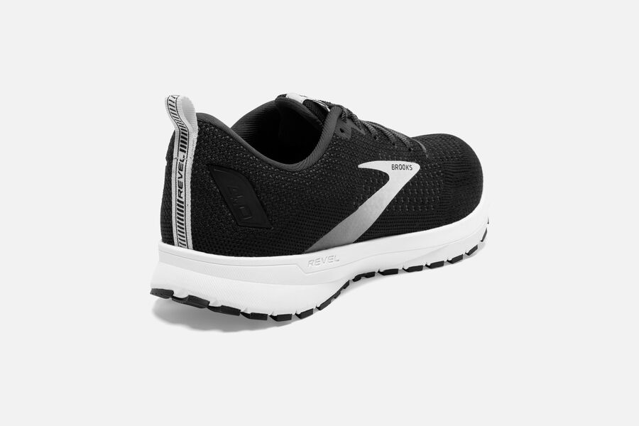 Brooks Israel Revel 4 Road Running Shoes Mens - Black/Silver - DWF-280473